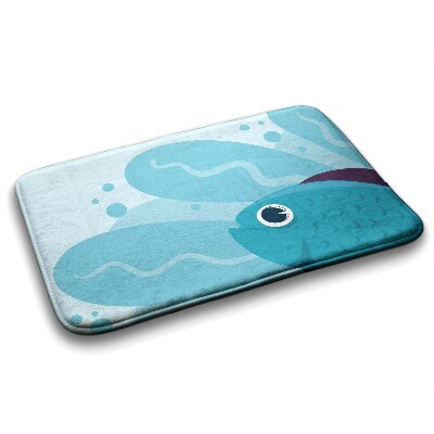 Tapis bain Tapis bain Poisson bleu