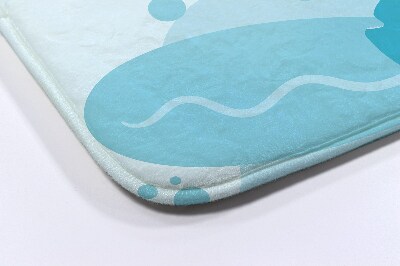 Tapis bain Tapis bain Poisson bleu