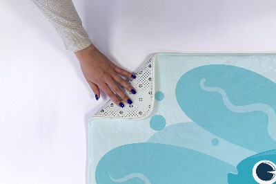 Tapis bain Tapis bain Poisson bleu