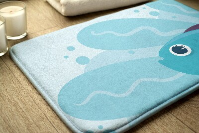 Tapis bain Tapis bain Poisson bleu