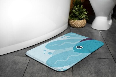 Tapis bain Tapis bain Poisson bleu