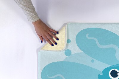 Tapis bain Tapis bain Poisson bleu