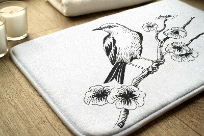 Tapis salle de bain Tapis salle de bain Oiseau sur un arbre