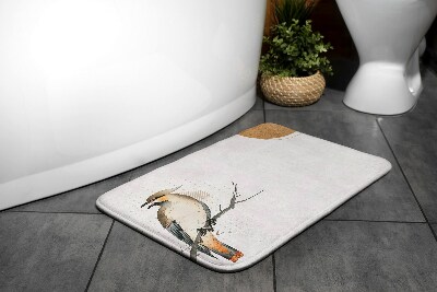 Tapis de bain Tapis de bain Oiseau sur une branche