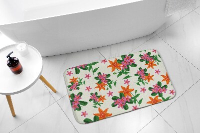 Tapis salle de bain Tapis salle de bain Motif floral