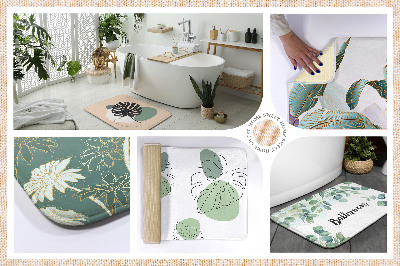 Tapis de bain Tapis de bain Feuilles de plante