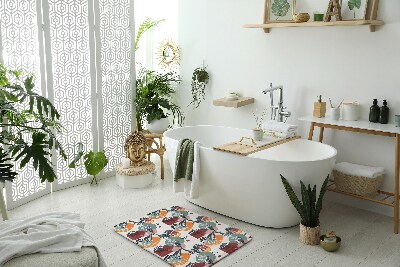 Tapis de bain Tapis de bain Modèle de fleurs des oiseaux