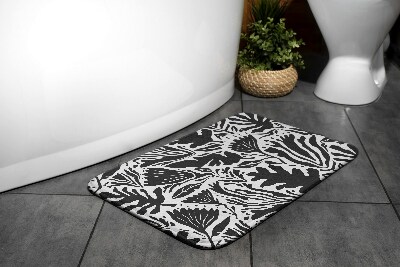 Tapis salle de bain Tapis salle de bain Abstraction des plantes