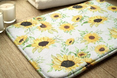 Tapis de bain Tapis de bain Fleurs de tournesol