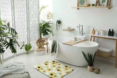 Tapis de bain Tapis de bain Fleurs de tournesol