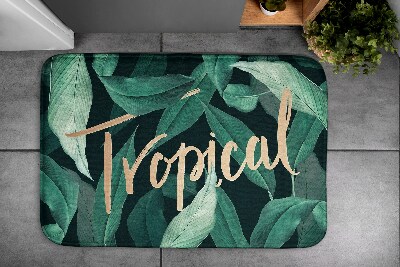 Tapis salle de bain Tapis salle de bain Feuilles tropicales