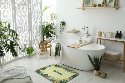 Tapis de bain Tapis de bain Feuilles tropicales