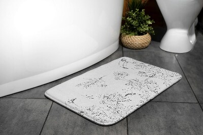 Tapis de bain Tapis de bain Lignes d'oiseaux