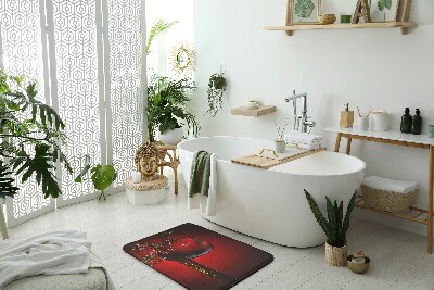 Tapis salle de bain Tapis salle de bain Pomme rouge