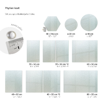 Planche à découper en verre rectangulaire semi-transparente