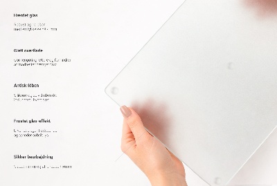 Planche à découper en verre rectangulaire semi-transparente