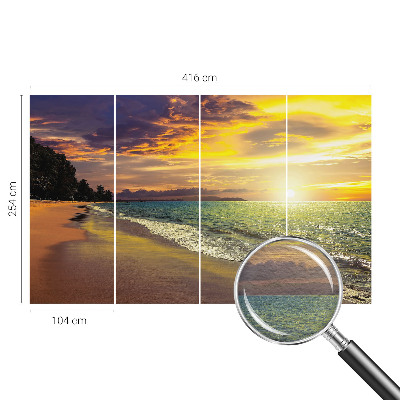 Tapisserie panoramique Pláž pri západe slnka