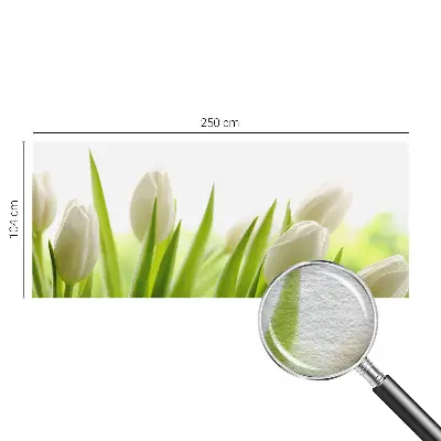 Papier peint photographique sur tissu non tissé Tulipes blanches
