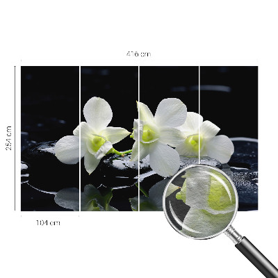 Papier peint panoramique tendance Kvety a kamene