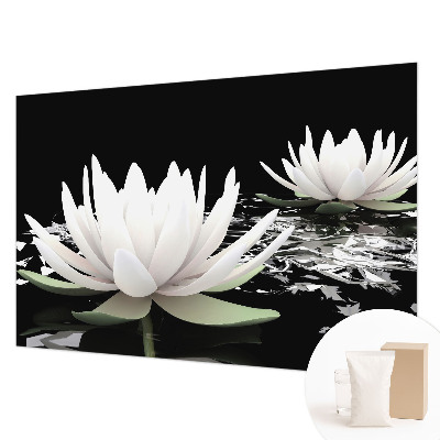 Papier peint panoramique haut de gamme à motif de fleurs aquatiques