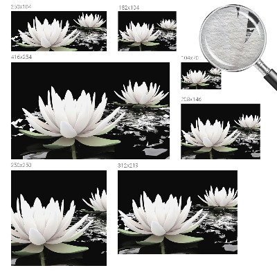 Papier peint panoramique haut de gamme à motif de fleurs aquatiques