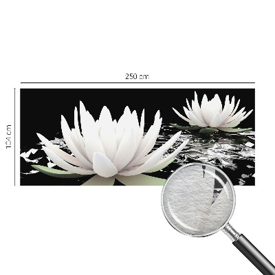 Papier peint panoramique haut de gamme à motif de fleurs aquatiques