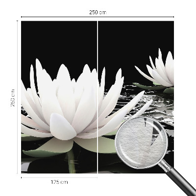 Papier peint panoramique haut de gamme à motif de fleurs aquatiques