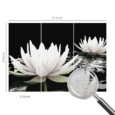 Papier peint photographique intissé fleurs aquatiques
