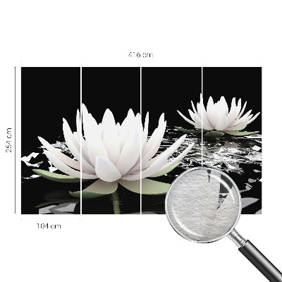 Papier peint panoramique haut de gamme à motif de fleurs aquatiques