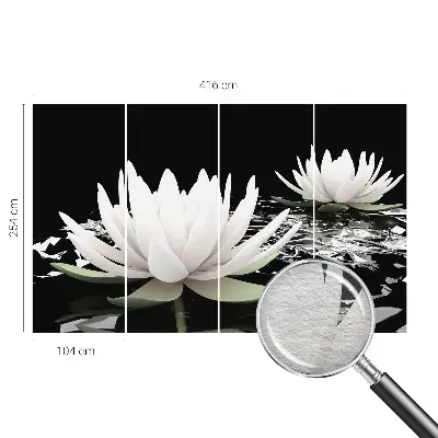 Papier peint photographique intissé fleurs aquatiques