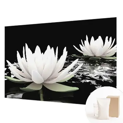 Papier peint photographique intissé fleurs aquatiques