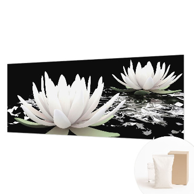 Papier peint panoramique haut de gamme à motif de fleurs aquatiques
