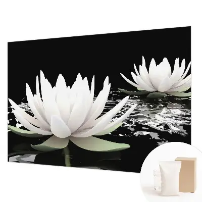 Papier peint photographique intissé fleurs aquatiques