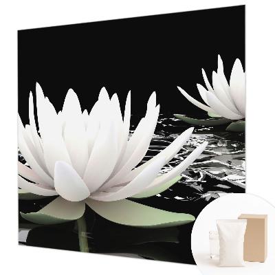 Papier peint panoramique haut de gamme à motif de fleurs aquatiques