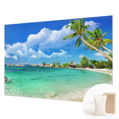 Papier peint photo imprimé sur tissu non tissé paradis tropical