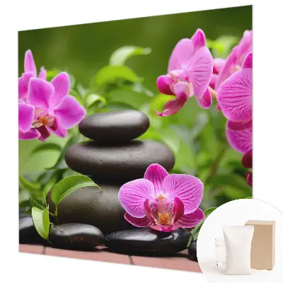 Papier peint intissé Pierres d'orchidées