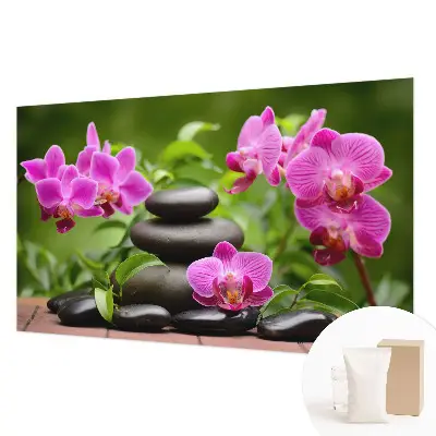 Papier peint intissé Pierres d'orchidées