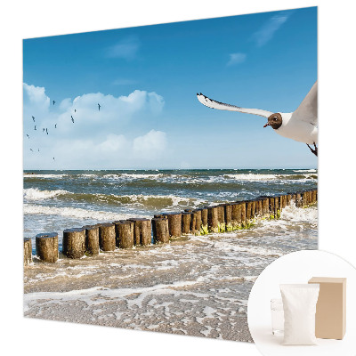 Papier peint chambre moderne avec un motif de paysage marin