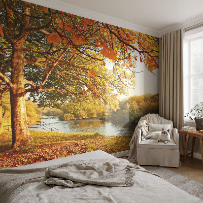 Papier peint panoramique salon Pobrežná jeseň