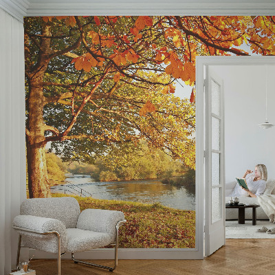 Papier peint panoramique salon Pobrežná jeseň