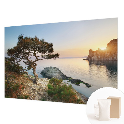 Papier peint panoramique enfant avec un motif de nature paisible