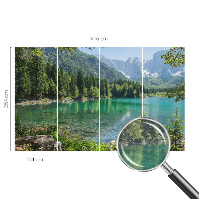 Papier peint panoramique de haute qualité avec le motif « Zelené jazero »