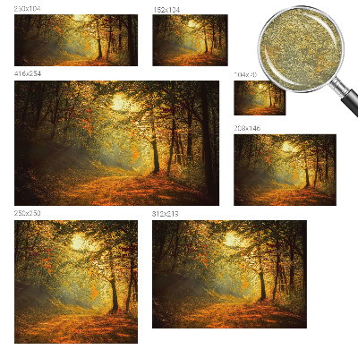 Papier peint panoramique facile à poser avec un motif de paysage automnal