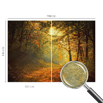 Papier peint panoramique facile à poser avec un motif de paysage automnal