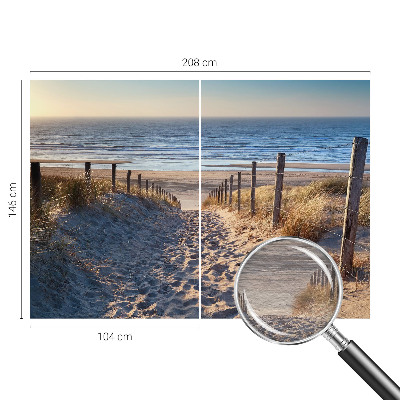 Papier peint panoramique intissé moderne avec motif « Plážový chodník »