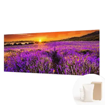 Papier peint photo sur tissu non tissé Coucher de soleil lavande