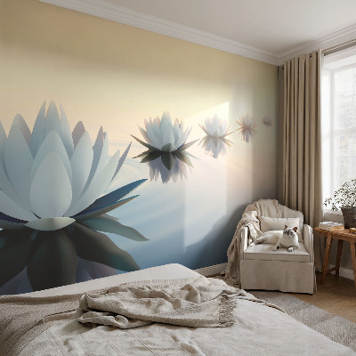 Papier peint chambre moderne avec un motif représentant une vue paisible