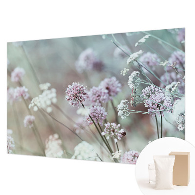 Papier peint panoramique intissé à motif de fleurs sauvages