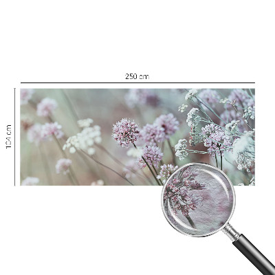 Papier peint panoramique intissé à motif de fleurs sauvages