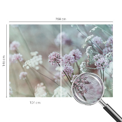 Papier peint panoramique intissé à motif de fleurs sauvages